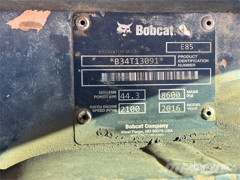 Bobcat E85 Lánctalpas kotrók