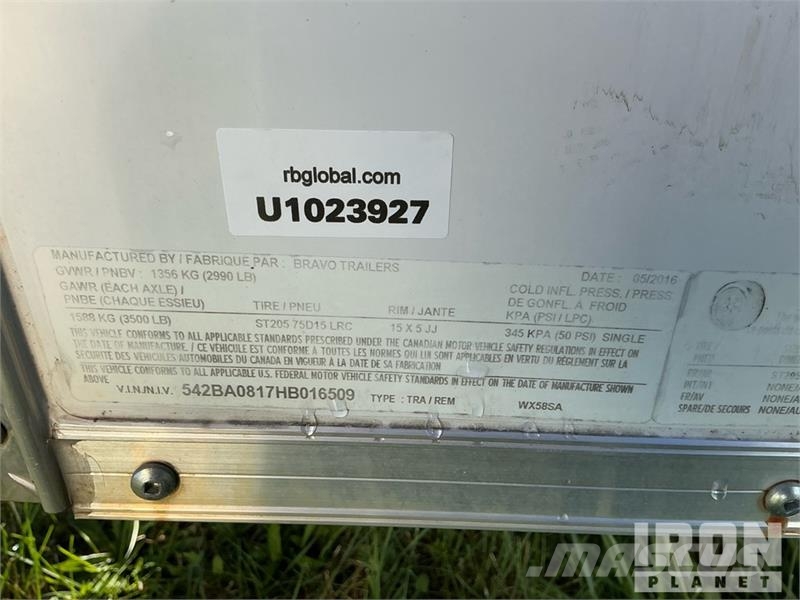 Bravo WX58SA 8 ft S/A Enclosed Trailer مقطورات ذات هيكل صندوقي
