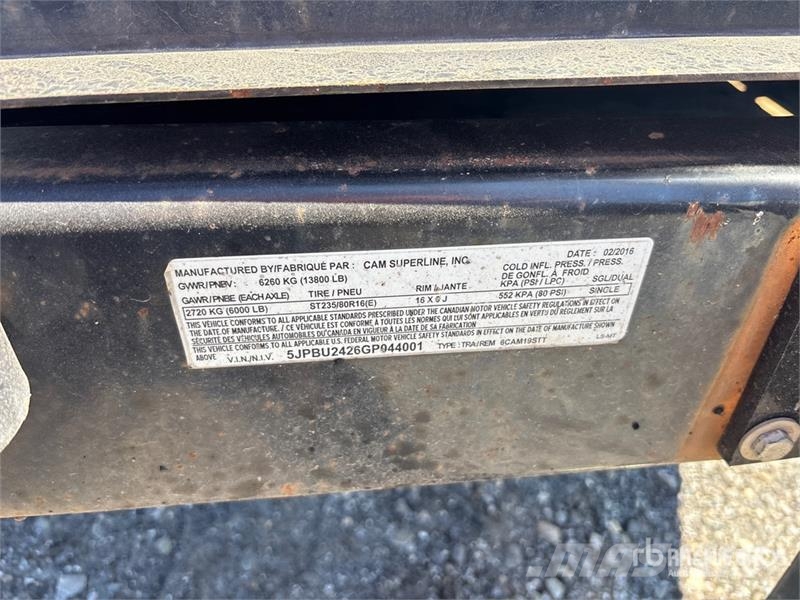 Cam Superline 19 ft T/A Tilt Deck Trailer Низкорамные прицепы