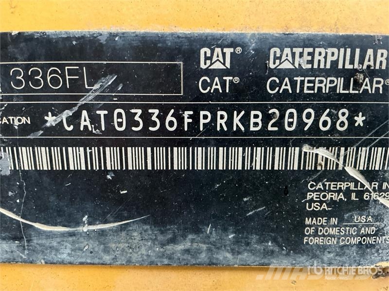 CAT 336F L Tracked Excavator Kāpurķēžu ekskavatori
