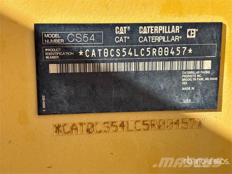 CAT CS-54 Smooth Drum Compactor 單輪滾壓機