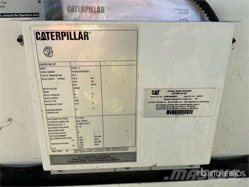 CAT XQ100 100 kW Mobile Generator Set Diesel Generators