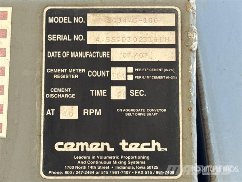  Cemen SCD4.5-100 خلاطات خرسانة