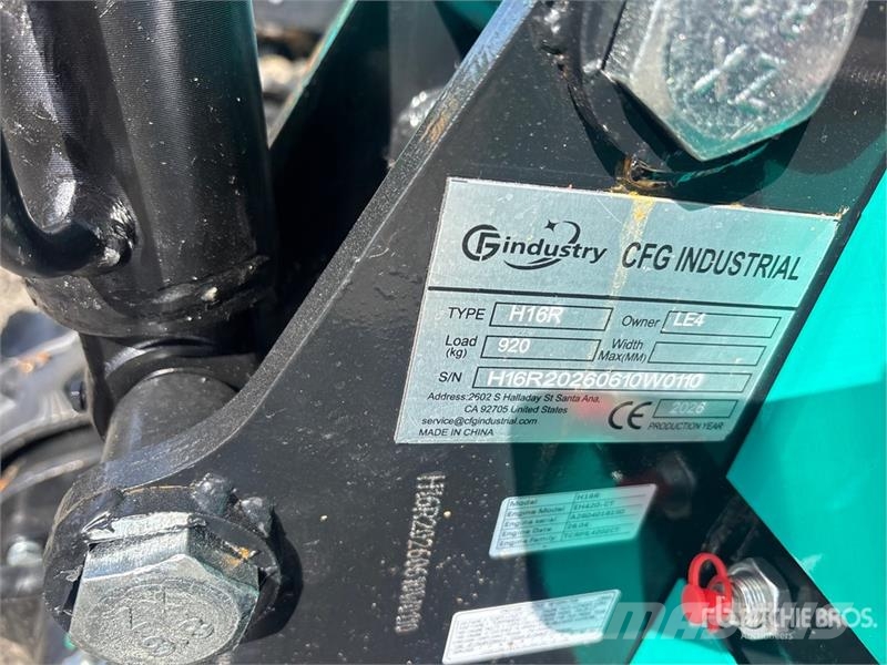 CFG H16R Mini Excavator (Unused) Miniescavatori