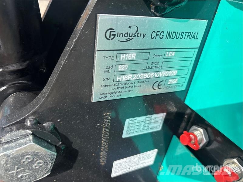 CFG H16R Mini Excavator (Unused) Miniescavatori