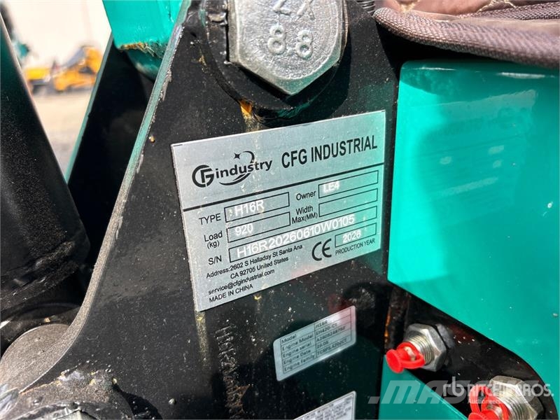 CFG H16R Mini Excavator (Unused) Miniescavatori
