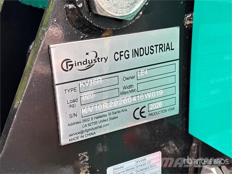 CFG KV16R Mini Excavator (Unused) Εκσκαφάκι (διαβολάκι) < 7t