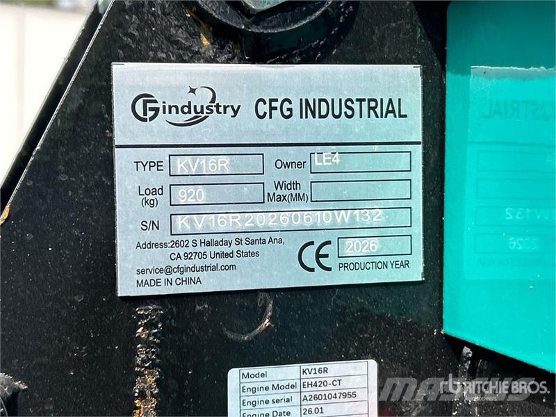 CFG KV16R Mini Excavator (Unused) Miniescavatori