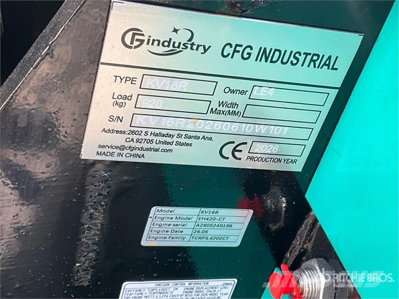 CFG KV16R Mini Excavator (Unused) Mini ekskavatori < 7 t