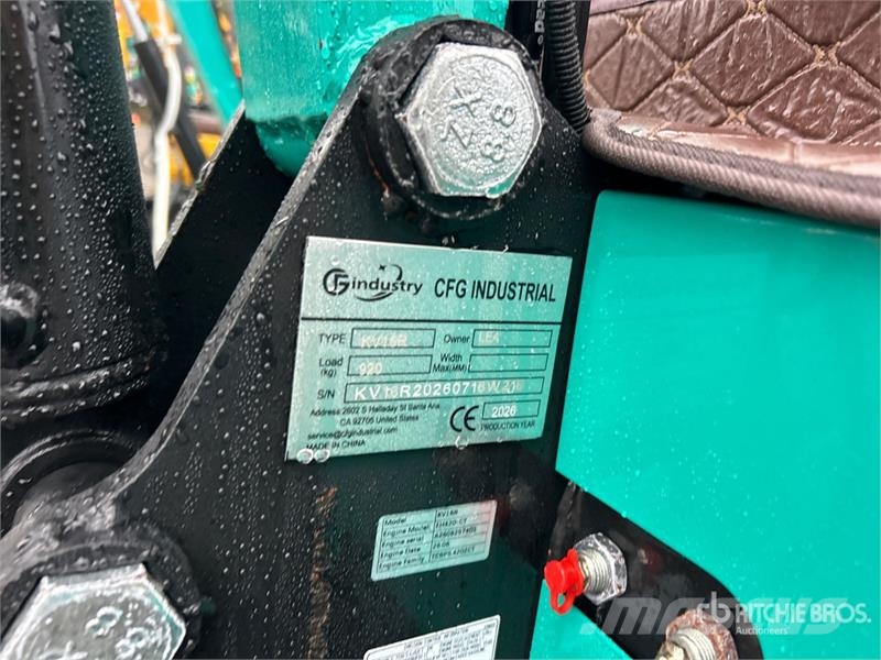 CFG KV16R Mini Excavator (Unused) Мини-экскаваторы