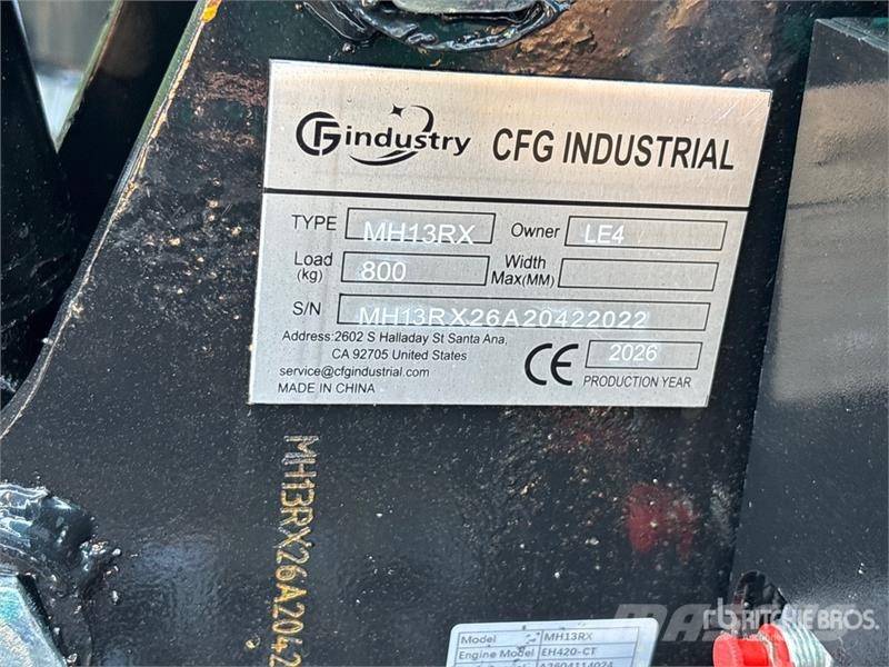 CFG MH13RX Mini Excavator (Unused) Εκσκαφάκι (διαβολάκι) < 7t