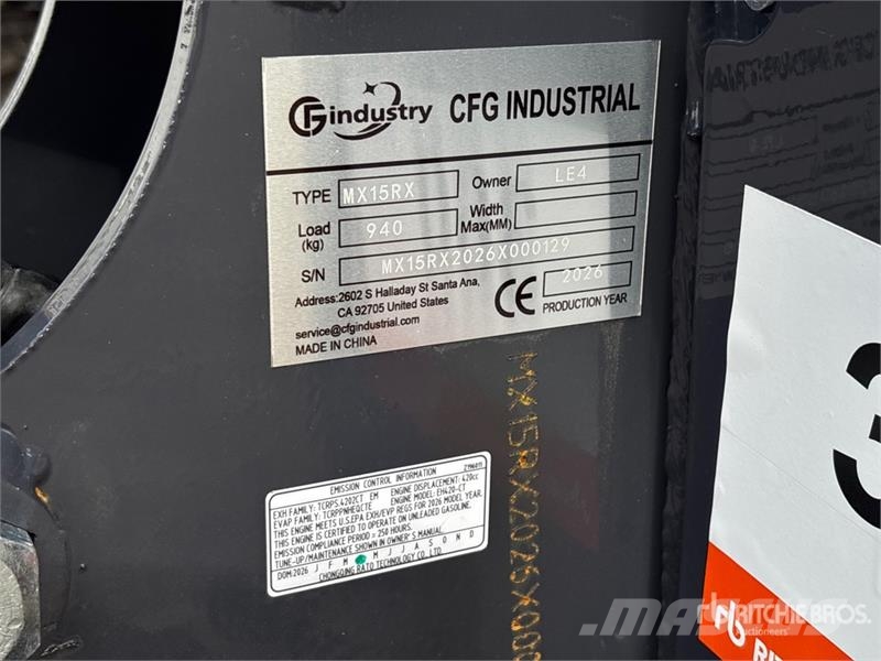 CFG MX15RX Mini Excavator (Unused) Mini rýpadla < 7t