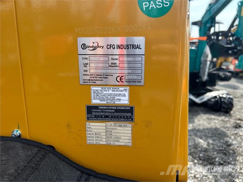 CFG MX20R Mini Excavator (Unused) Miniexcavadoras