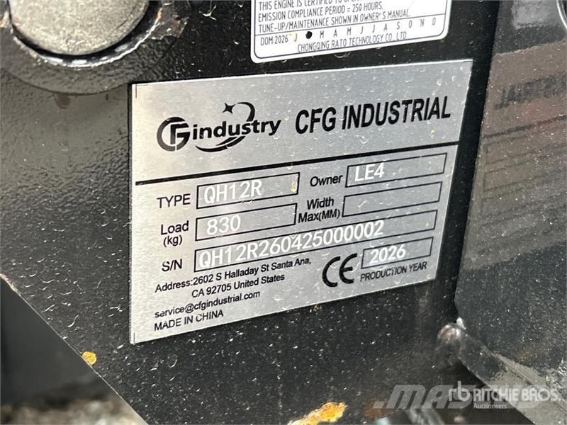 CFG QH12R Mini Excavator (Unused) Εκσκαφάκι (διαβολάκι) < 7t