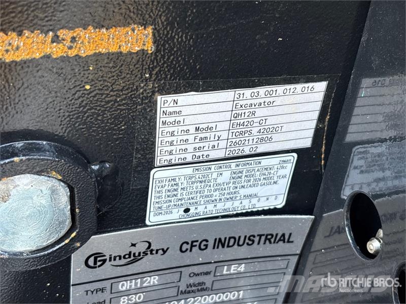 CFG QH12R Mini Excavator (Unused) Εκσκαφάκι (διαβολάκι) < 7t