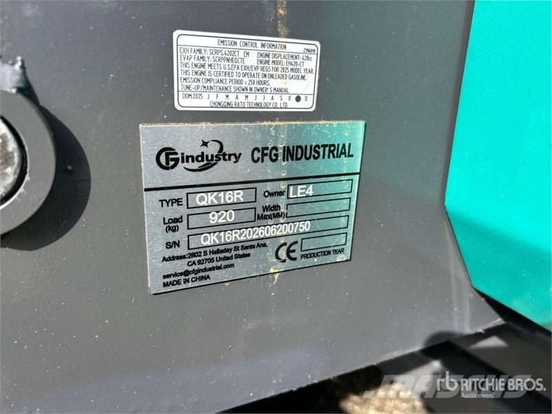 CFG QK16R Mini Excavator (Unused) Miniescavatori