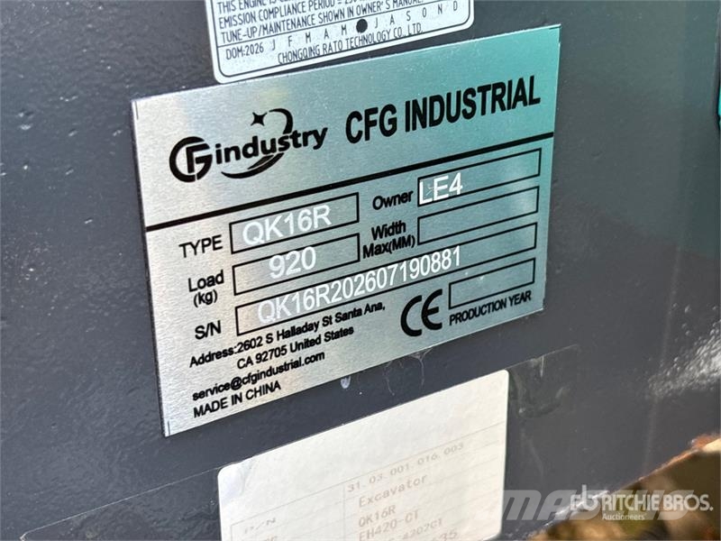CFG QK16R Mini Excavator (Unused) Miniekskavaatorid < 7 t