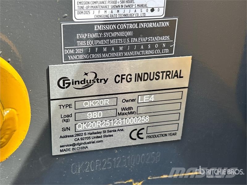 CFG QK20R Mini Excavator (Unused) Miniexcavadoras