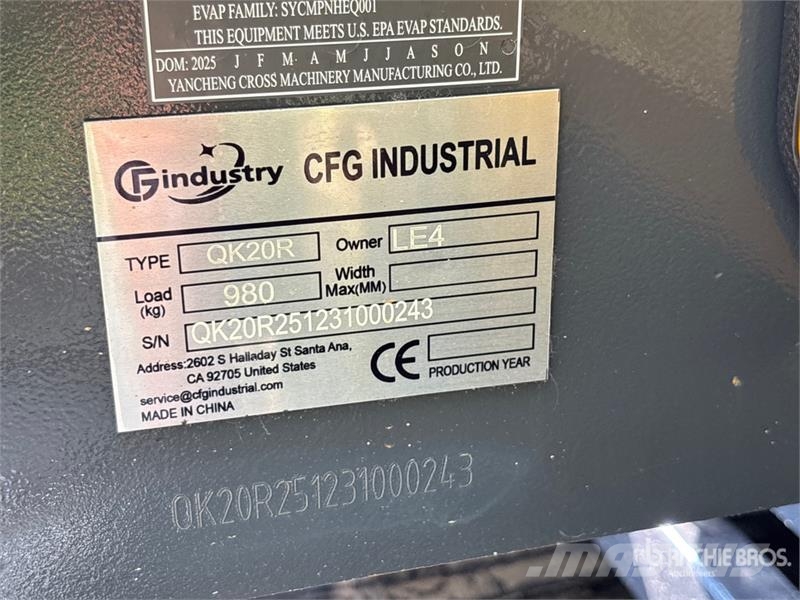CFG QK20R Mini Excavator (Unused) Εκσκαφάκι (διαβολάκι) < 7t