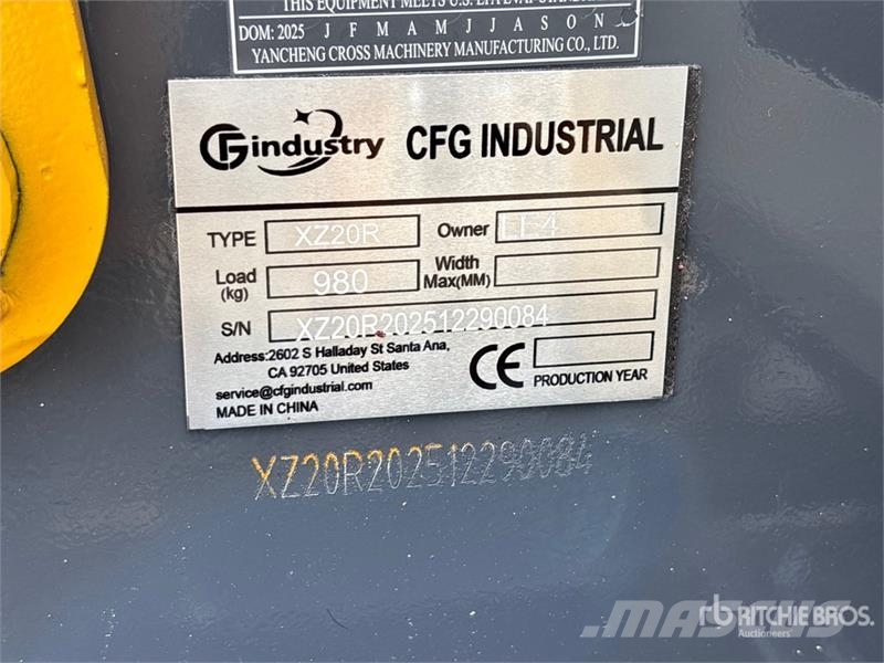 CFG XZ20R Mini Excavator (Unused) Εκσκαφάκι (διαβολάκι) < 7t