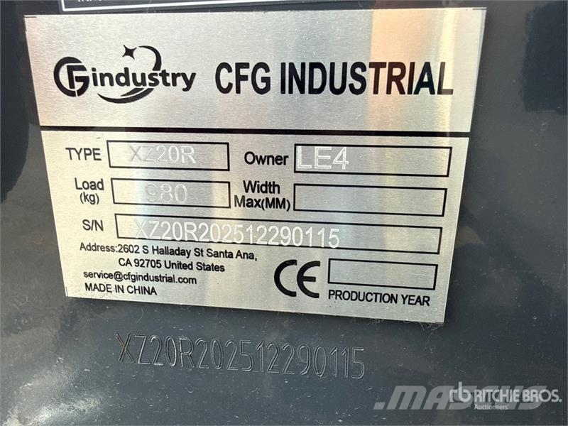 CFG XZ20R Mini Excavator (Unused) Εκσκαφάκι (διαβολάκι) < 7t