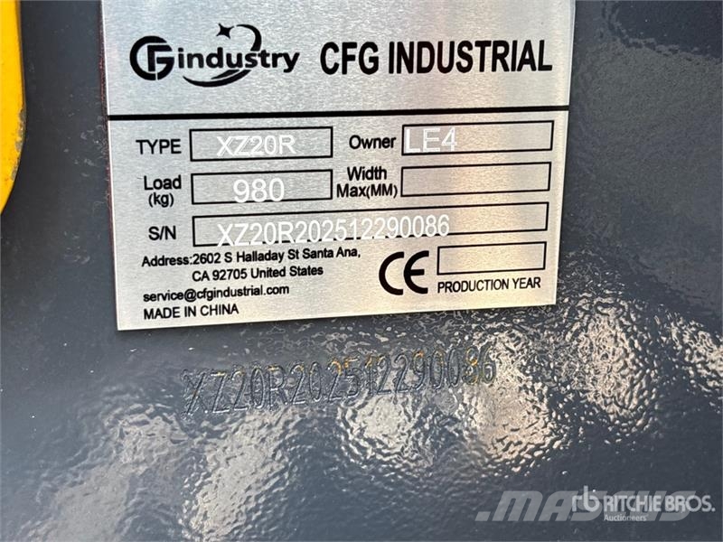 CFG XZ20R Mini Excavator (Unused) Εκσκαφάκι (διαβολάκι) < 7t