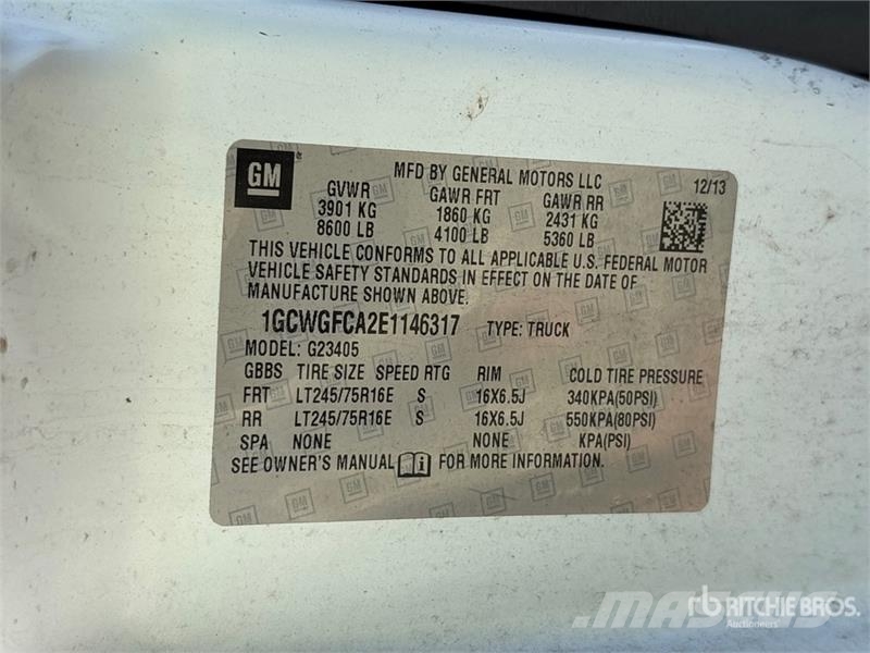 Chevrolet Express 2500 Cargo Van Gesloten bedrijfswagens