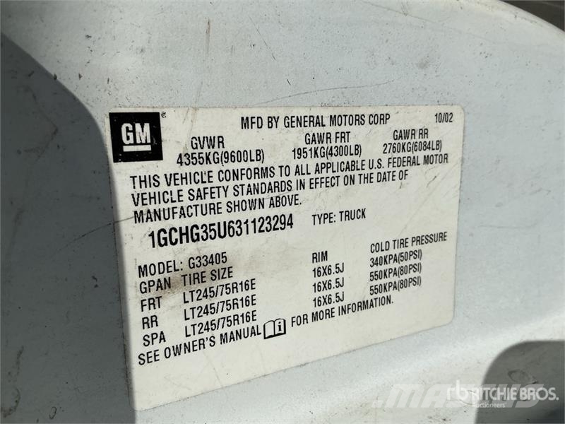 Chevrolet Express 3500 Gesloten bedrijfswagens