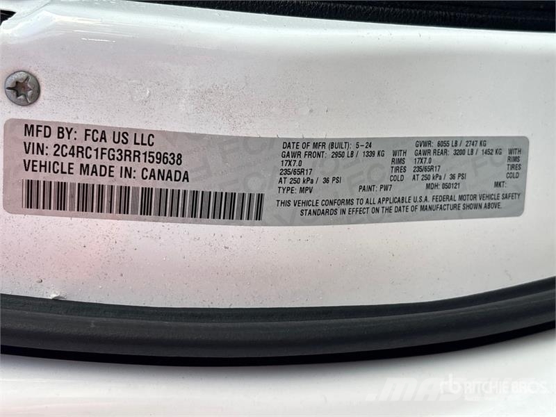 Chrysler Pacifica Handicapped Ramp Van Minivan Легковые автомобили