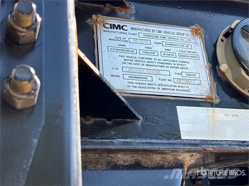 CIMC GN53M2NSC00 53 ft T/A Container Trailer Konteineriekrāvēji