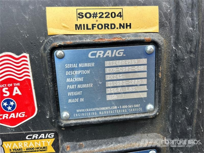 Craig 48 in 1.25 cyd Hydraulic grapple Excavator Bucket  دلاء