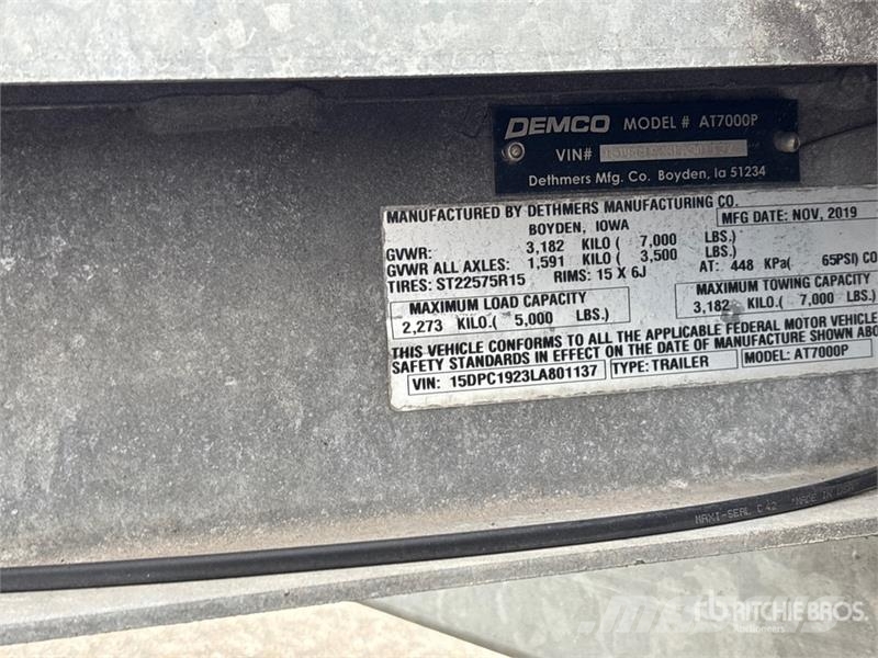 Demco AT7000P T/A 1 Car Open Car Carrier Trailer 車両運搬用トレーラー