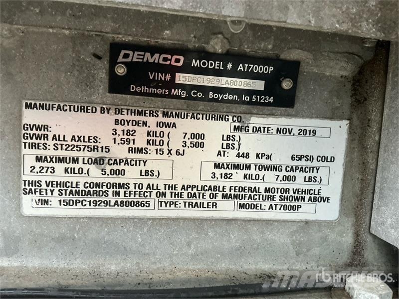 Demco T/A 1 Car Open Car Carrier Trailer Biltransporter Semi