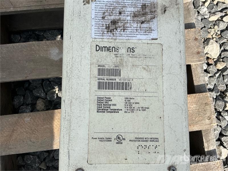  Dimensions 12VDC Inverter مكونات أخرى