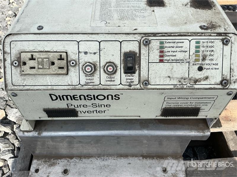  Dimensions 12VDC Inverter مكونات أخرى