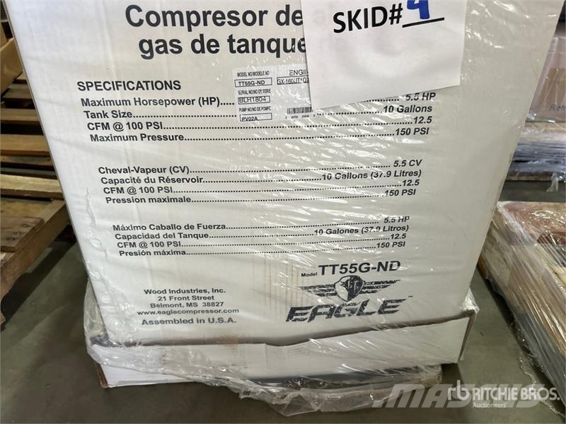 Eagle 12.5 cfm Skid-Mounted Air Compressor Kompresori