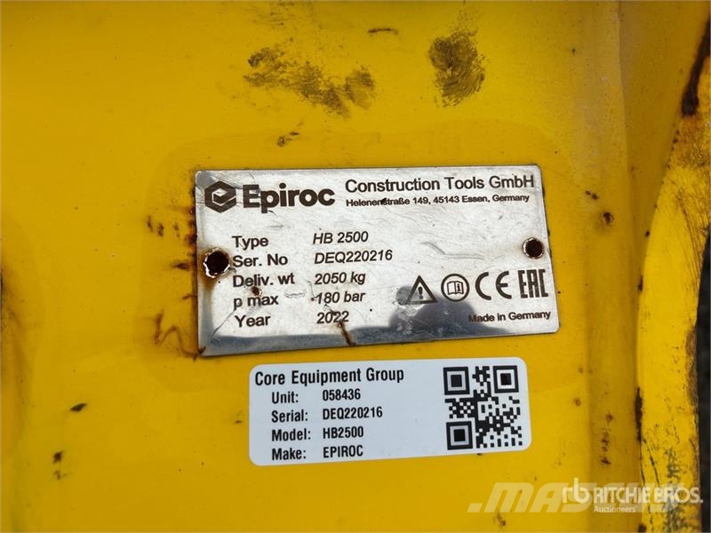 Epiroc HB2500 16 in Hydraulic Breaker Гидромолоты