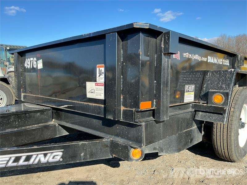 Felling FT-10DT 10 ft T/A Dump Utility Trailer مقطورات قلابة