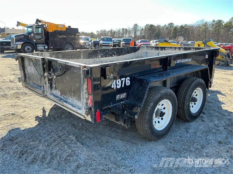 Felling FT-10DT 10 ft T/A Dump Utility Trailer مقطورات قلابة