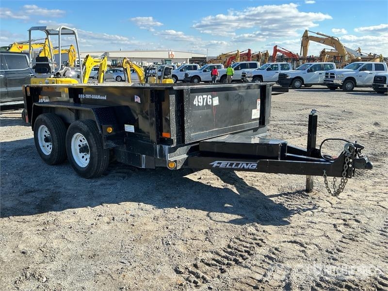 Felling FT-10DT 10 ft T/A Dump Utility Trailer مقطورات قلابة