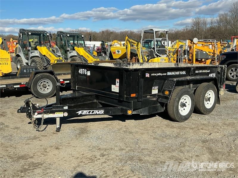 Felling FT-10DT 10 ft T/A Dump Utility Trailer مقطورات قلابة