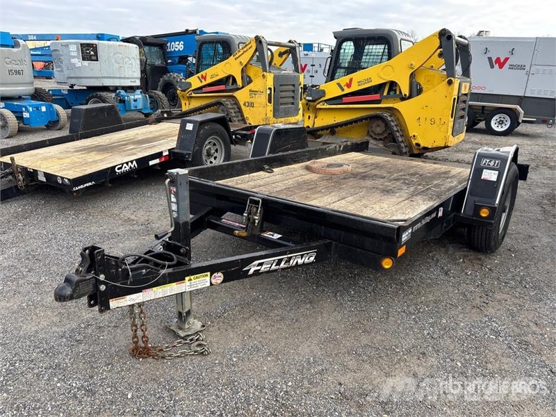 Felling FT6-T1 1650 lb 12 ft S/A Tilt Deck Trailer Low loaders