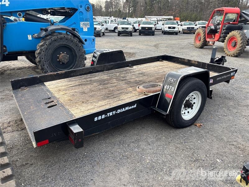 Felling FT6-T1 1650 lb 12 ft S/A Tilt Deck Trailer Low loaders