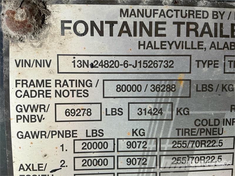 Fontaine HAVSD12WSA 40000 lb 48 ft T/A Spread Axle Step Dec Nizki nakladalci