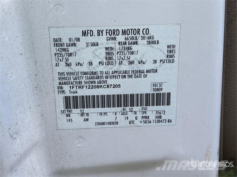 Ford F-150 4x2 Extended Cab Pickup (Inoperable) Інше