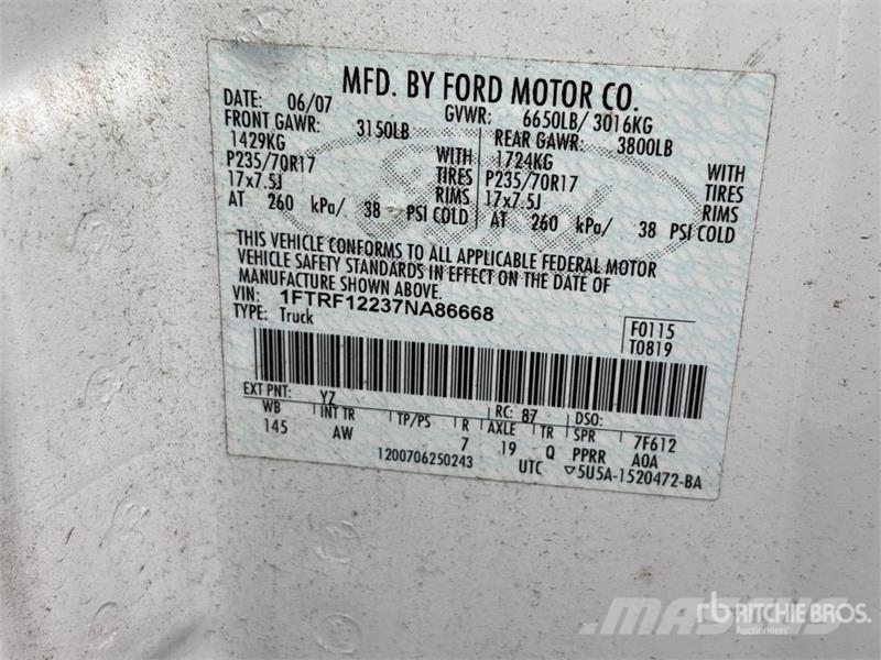 Ford F-150 XL 4x2 Pickup (Inoperable) Інше