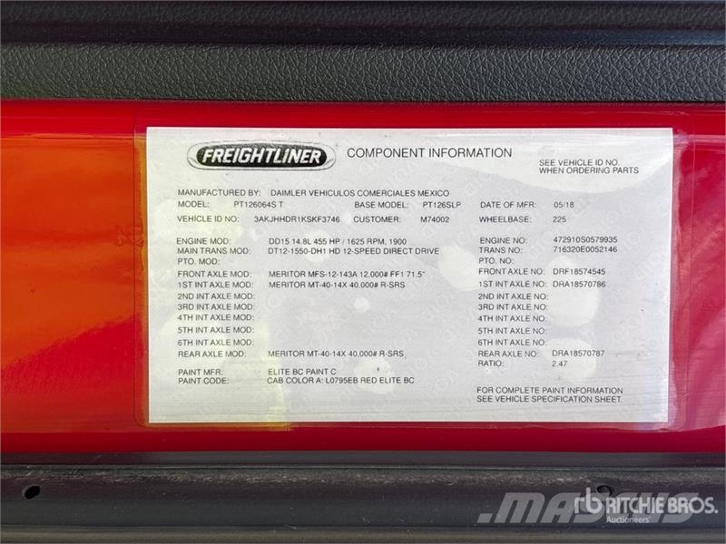 Freightliner Cascadia 126 6x4 T/A Sleeper Truck Tractor Tracteur routier