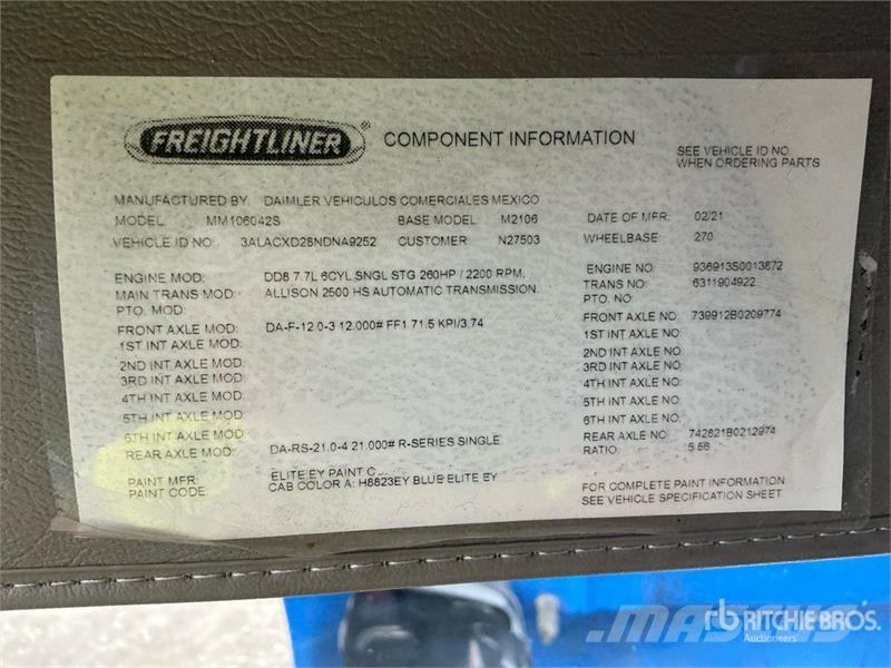 Freightliner M2 106 Каросерии