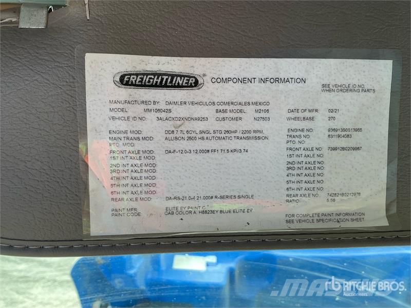 Freightliner M2 106 Sanduk kamioni