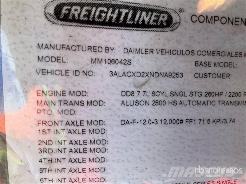 Freightliner M2 106 Sanduk kamioni